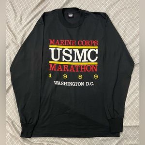 Vintage Marine Corps Marathon 1989 Long Sleeve T Shirt